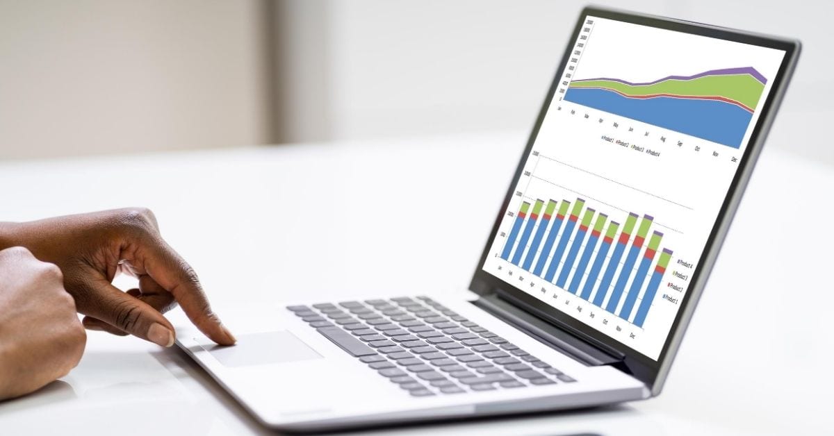 person on computer - Financial Dashboard