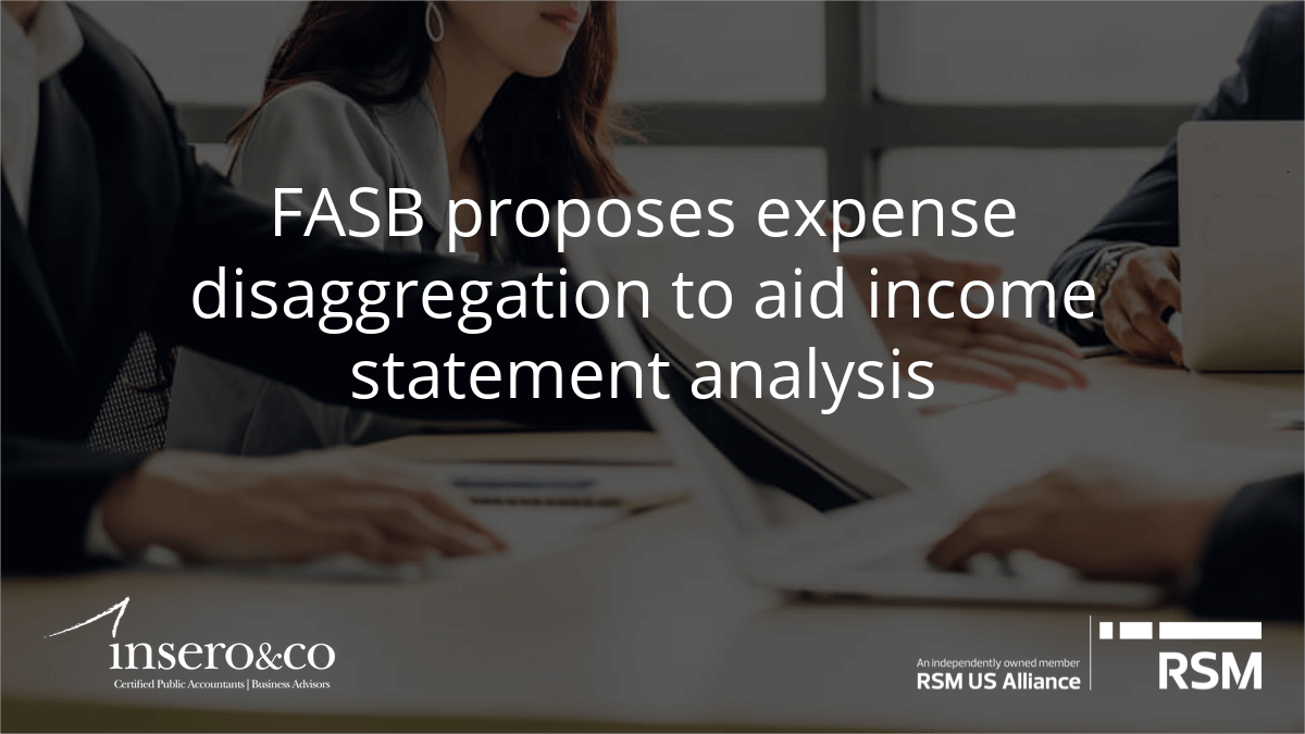 FASB Proposes Expense Disaggregation to Aid Income Statement Analytsis