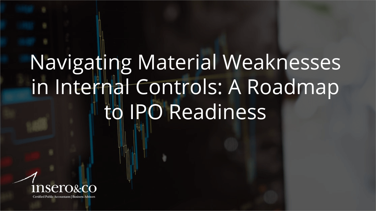 Navigating Material Weaknesses in Internal Controls: A Roadmap to IPO Readiness