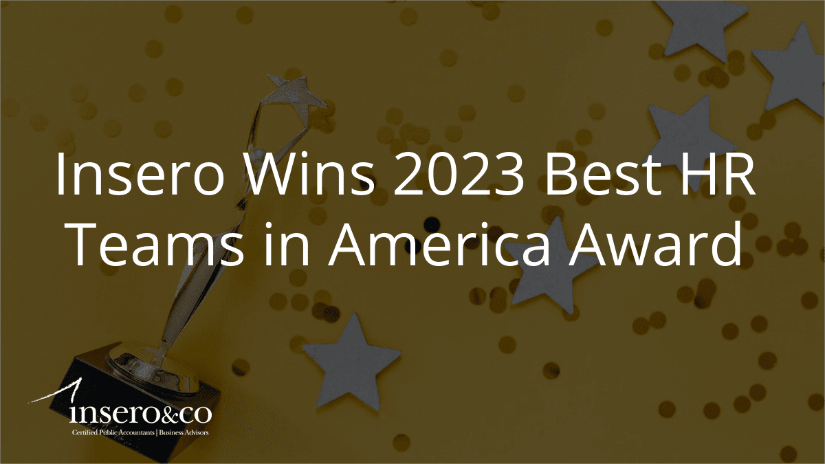 Insero Wins 2023 Best HR Teams in America Award