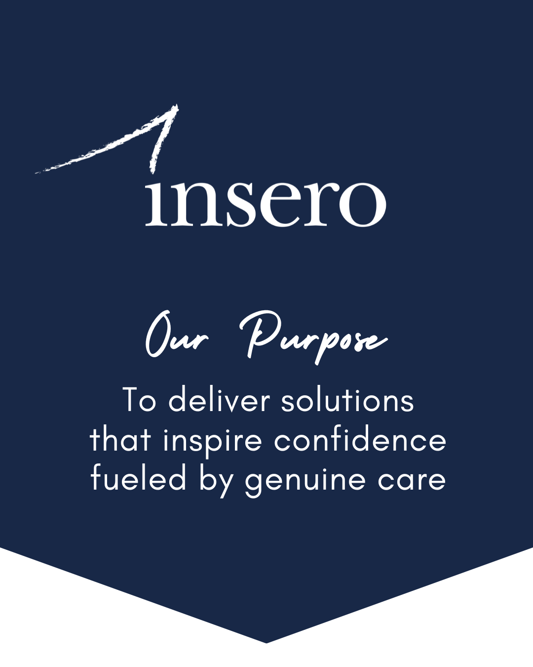 Purpose Emblem Our purpose: to deliver solutions that inspire confidence, fueled by genuine care