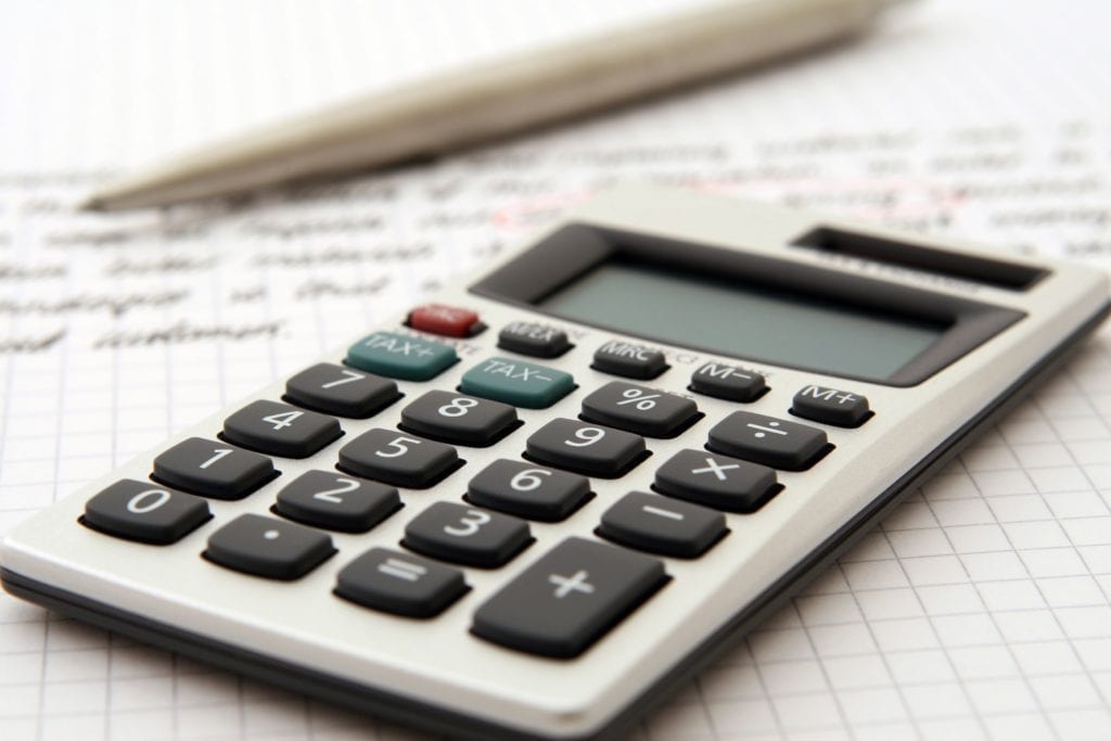 calculator to keep company books in order 