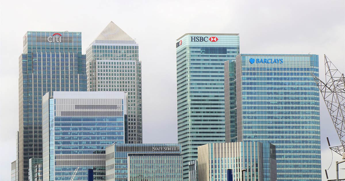 banking relationships multiple bank buildings including HSBC Barclays Citi and more