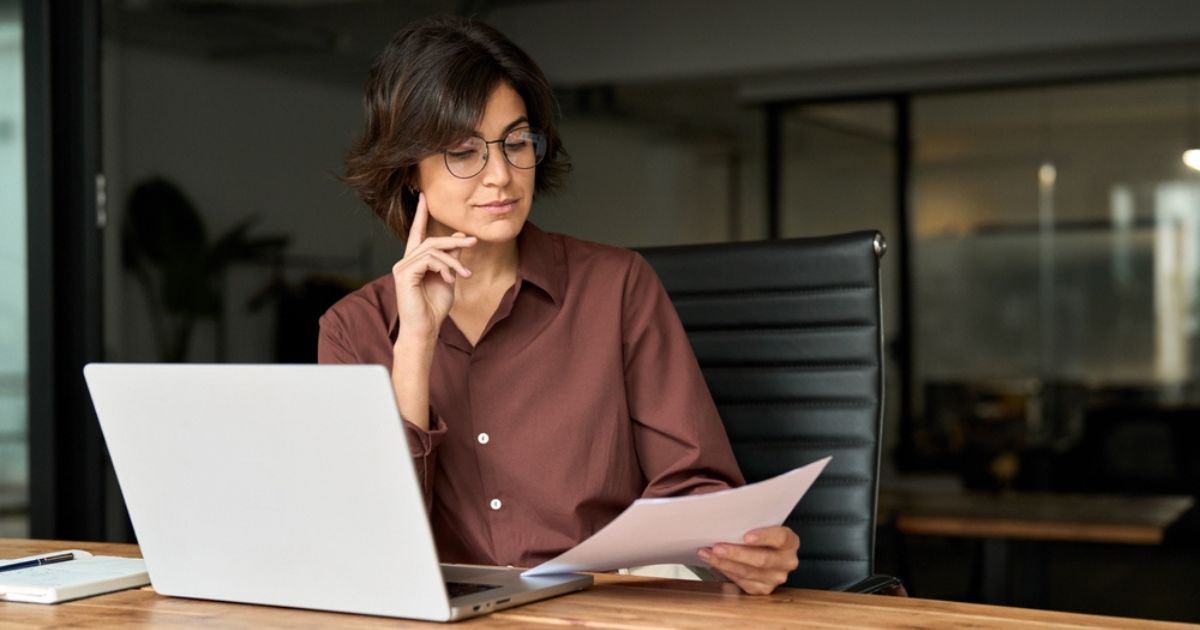 legal expert using laptop computer