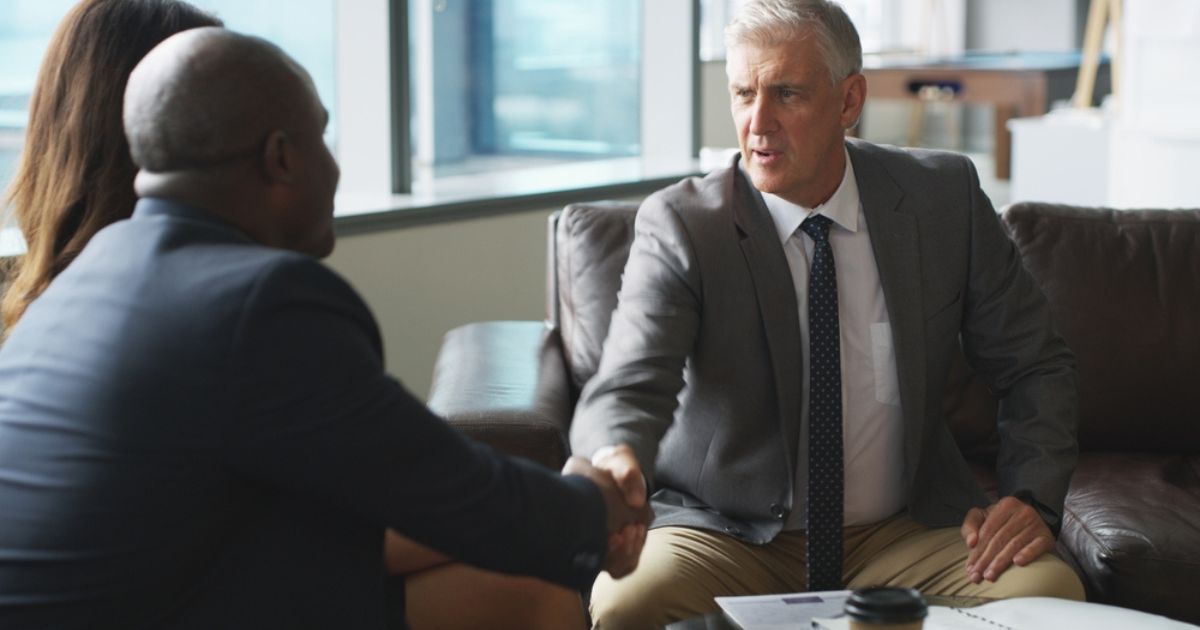 business people shaking hands