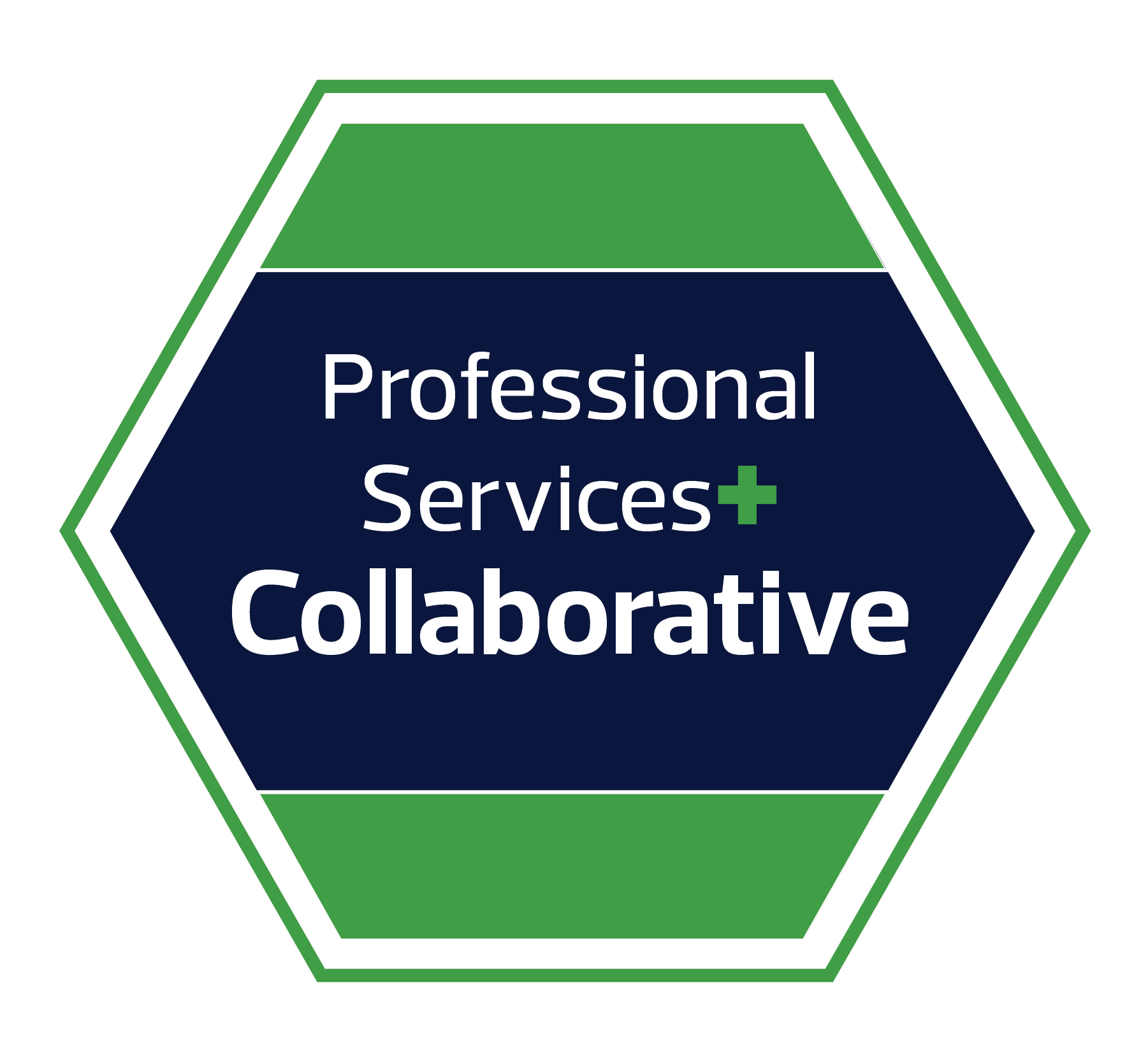 professional services+ collaborative badge-full color