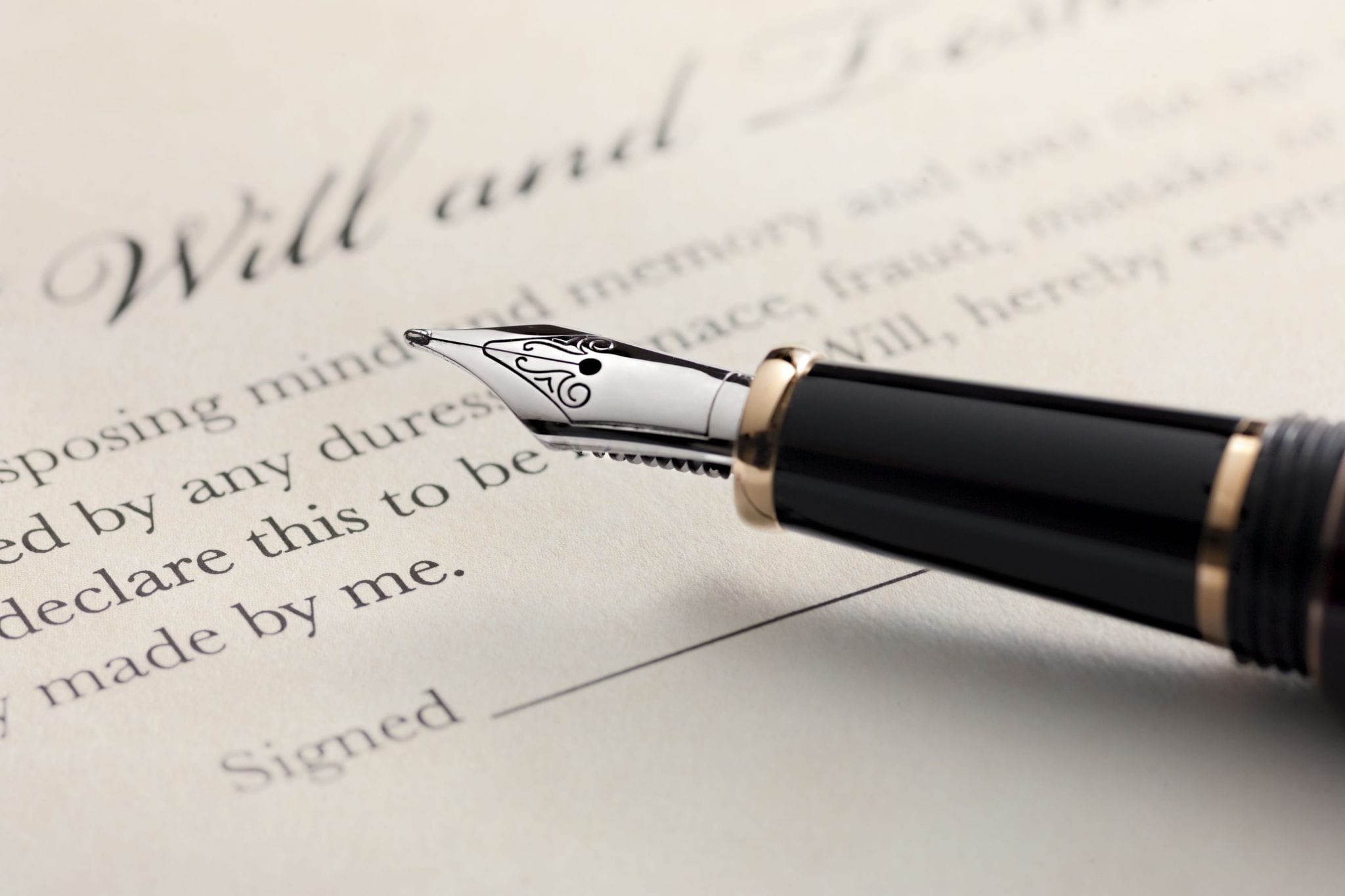 now is a great time to revisit your will, fountain pen with last will and testament